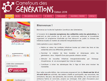 Tablet Screenshot of carrefoursdesgenerations.be